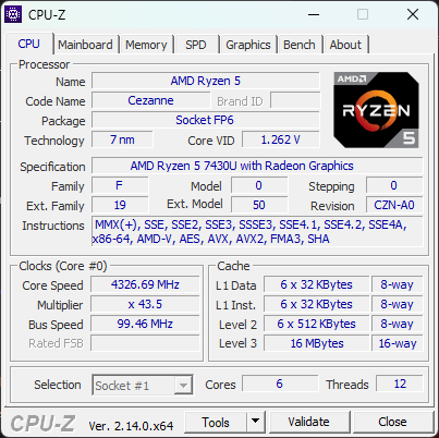 cpu-z cpu page