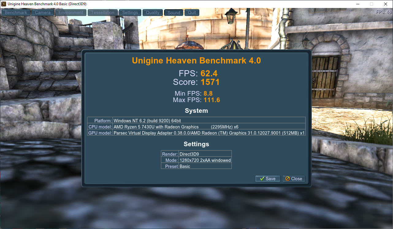 heaven, basic preset, dual channel ram