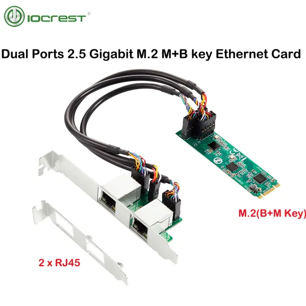 IOCREST M.2 PCIe Dual Port 2.5GBe NIC Review